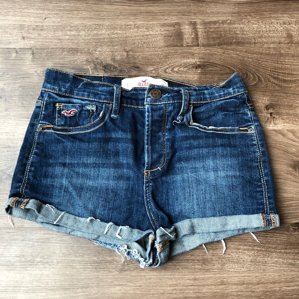 Hollister high waisted denim mini shorts